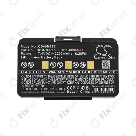 Batéria pre Garmin GPSMAP 276, 296, 376, 378, 478, 495, 2200mAh, Li-Ion, 7.4V, 010-10517-00, HQ