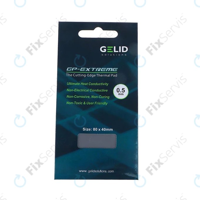 Teplovodivá podložka GELID GP-Extreme, 12 W/mK, 80 × 40 × 0,5mm