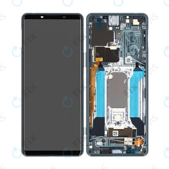 Sony Xperia 5 III - LCD Displej + Dotykové sklo + Rám (Green) - A5033716A Genuine Service Pack
