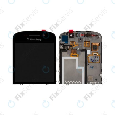 Blackberry Q10 - LCD Displej + Dotykové Sklo + Rám (Black) TFT