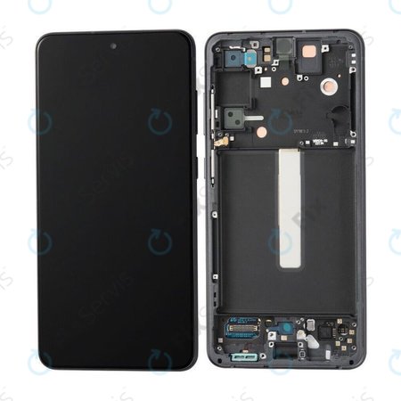 Samsung Galaxy S21 FE G990B - LCD Displej + Dotykové Sklo + Rám (Black) OLED