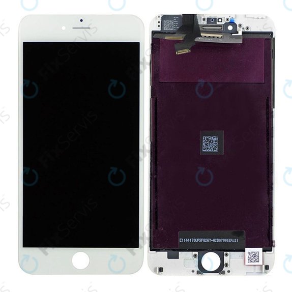Displej pre iPhone 6 Plus, White, Dotykové sklo s rámom