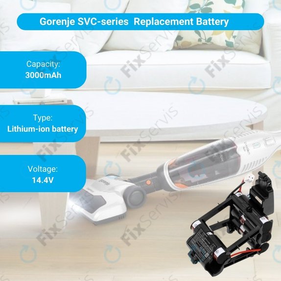 Gorenje SVC-series - Batéria 577276 Li-Ion 14.4V 3000mAh HQ