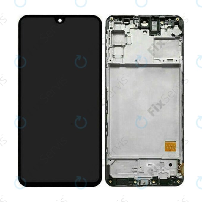 Samsung Galaxy M31s M317F - LCD Displej + Dotykové Sklo + Rám (Mirage Black) - GH81-13736A, GH82-23774A, GH82-24114A Genuine Service Pack