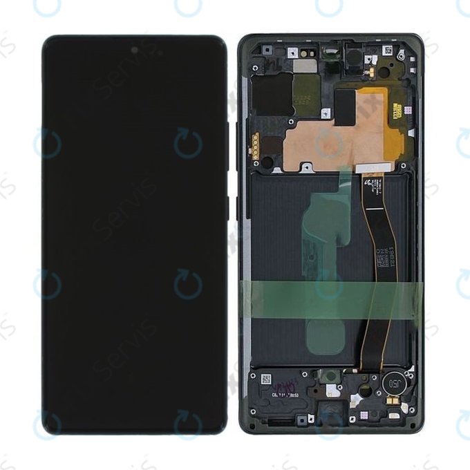 Samsung Galaxy S10 Lite G770F - LCD Displej + Dotykové Sklo + Rám (Prism Black) - GH82-21672A, GH82-22044A, GH82-22045A, GH82-21992A, GH82-22045A Genuine Service Pack
