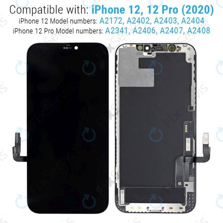 Apple iPhone 12, 12 Pro - LCD Displej + Dotykové Sklo + Rám Hard OLED FixPremium