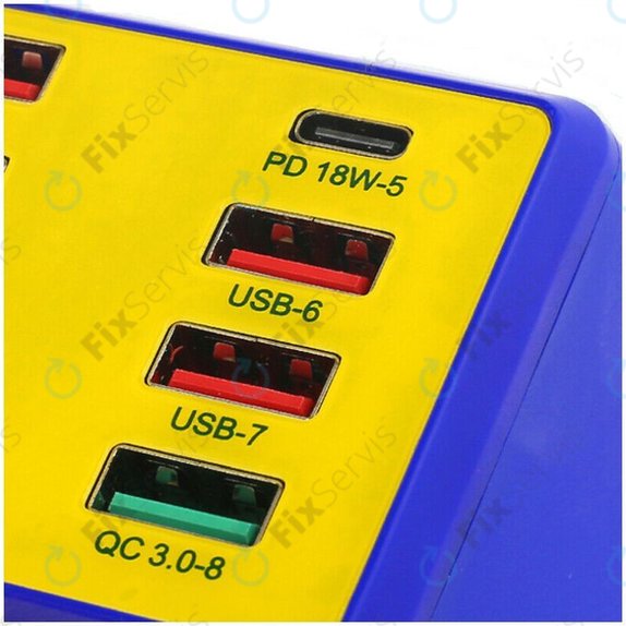 Mechanic iCharge 8 Pro - USB Servisná Nabíjacia Stanica s USB-C, USB 3.0 a Bezdrôtovým Nabíjaním