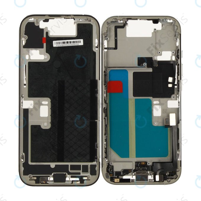 Stredný Rám s Batériou pre iPhone 16 Pro | White Titanium | ZD076-00690 | Genuine Apple