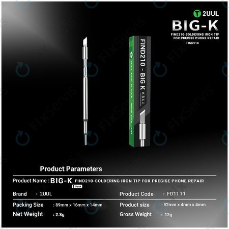 Spájkovací hrot, Knife-Type (K), 2UUL C210