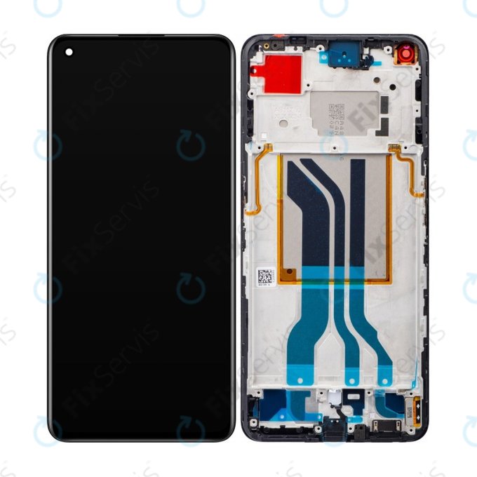 Realme GT 2 5G RMX3310 RMX3312 - LCD Displej + Dotykové Sklo + Rám (Steel Black) OLED