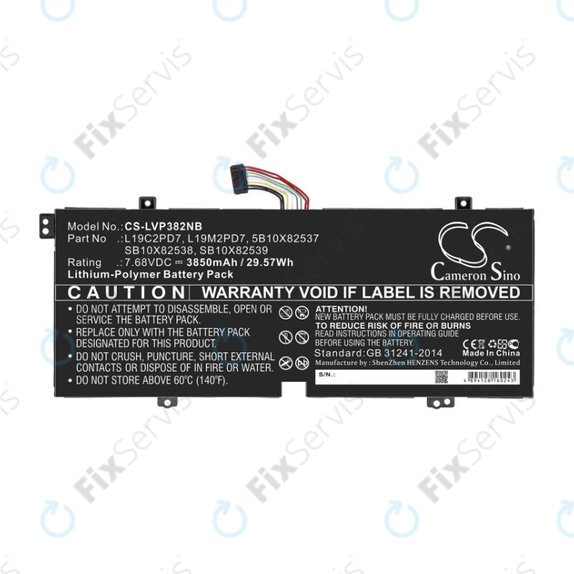 Batéria pre Lenovo IdeaPad 3, Duet 3, 3850mAh, Li-Pol, 7.68V, L19C2PD7, HQ