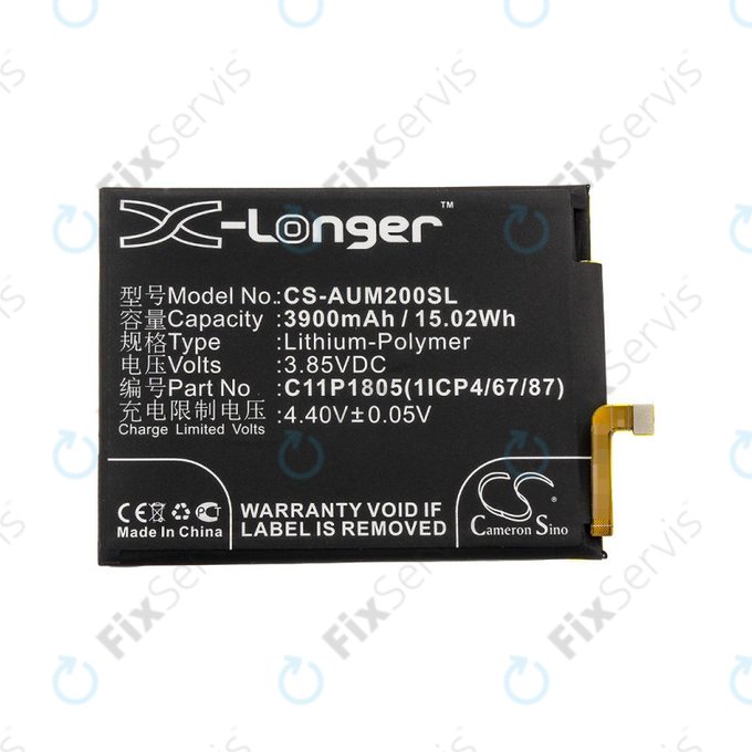 Batéria pre Asus Zenfone Max M2, 3900mAh, Li-Pol, 3.85V, C11P1805 (1ICP4/67/87), HQ