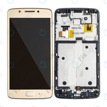 Motorola Moto G5 XT1676 - LCD Displej + Dotykové Sklo + Rám (Gold) TFT
