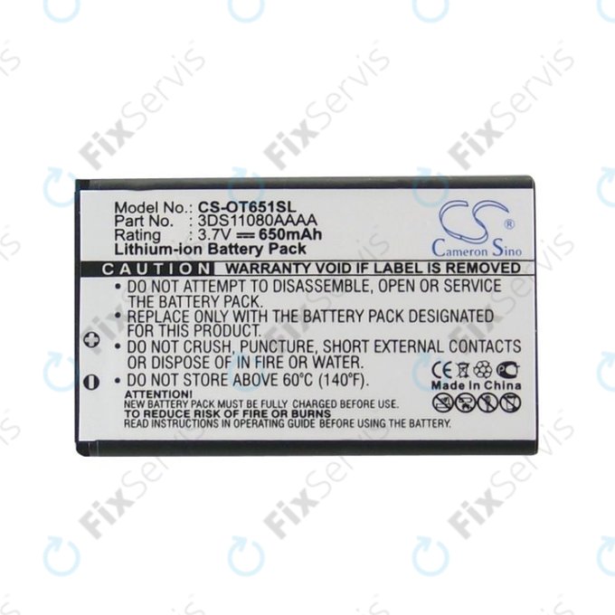 Batéria pre Alcatel Lollipops, 650mAh, Li-Ion, 3.7V, 3DS11080AAAA, HQ