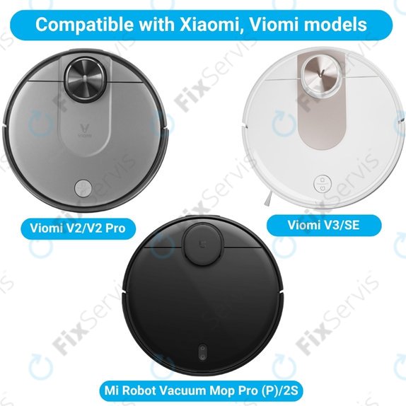 Sada náhradných dielov pre Xiaomi Viomi V2, V2 Pro, V3, SE, Mi Robot Vacuum Mop Pro (P), 2S (2x Hlavná kefa, 4x Filter, 4x Bočná kefa, 4x Mopovacia utierka)