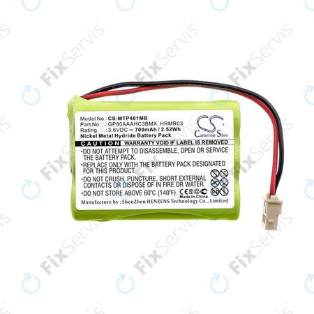 Motorola MBP481, MBP482, MBP483 - Batéria GP80AAAHC3BMX, GP80AAAHC3BMXZ, HRMR03 700mAh HQ