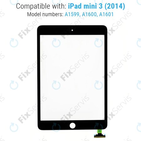 Apple iPad Mini 3 - Dotykové Sklo (Black)