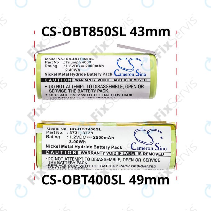 Batéria pre Oral-B Professional Care, Triumph, 2500mAh, Ni-MH, 1.2V, 3731, HQ