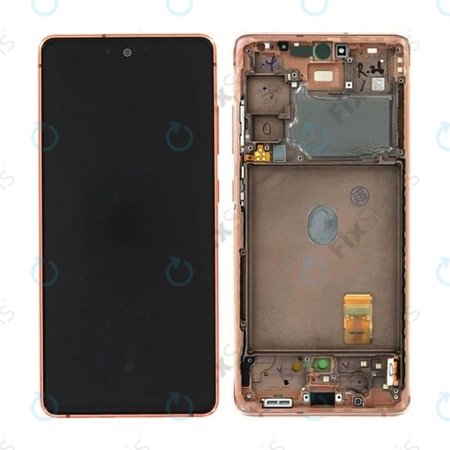 Samsung Galaxy S20 FE G780F - LCD Displej + Dotykové Sklo + Rám (Cloud Orange) - GH82-24219F, GH82-31328F, GH82-31329F, GH82-24220F Genuine Service Pack