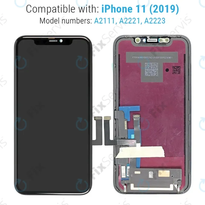 Displej In-Cell HD+ pre iPhone 11, Dotykové sklo s rámom