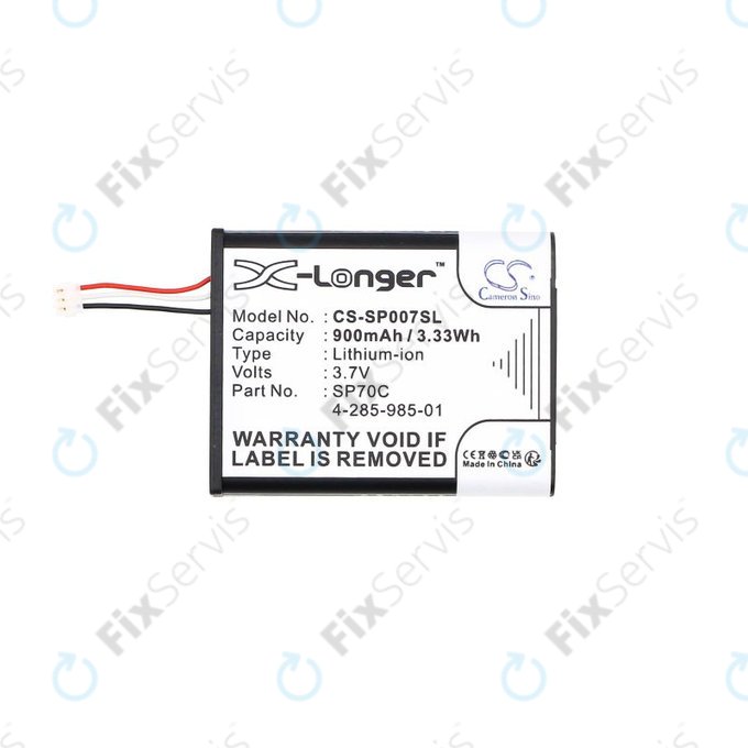 Batéria pre Sony PSP E1000, E1002, E1004, E1008, 900mAh, Li-Ion, 3.7V, SP70C, HQ