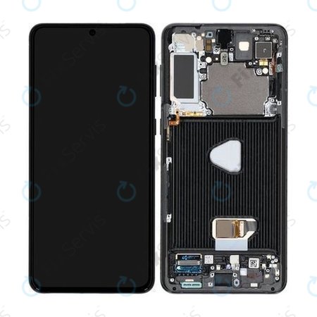 Samsung Galaxy S21 Plus G996B - LCD Displej + Dotykové Sklo + Rám (Phantom Black) - GH82-24554A, GH82-24553A, GH82-27267A Genuine Service Pack