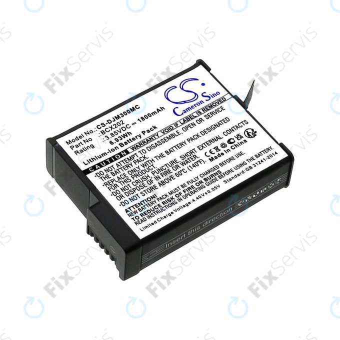 Batéria pre DJI Osmo Action 3, Action 4, 1800mAh, Li-Ion, 3.85V, BCX202, HQ