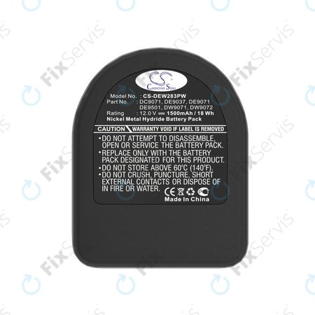 Batéria pre Dewalt DCD940B2, DCD910KX, 1500mAh, Ni-MH, 12V, DC9071, DE9074, HQ
