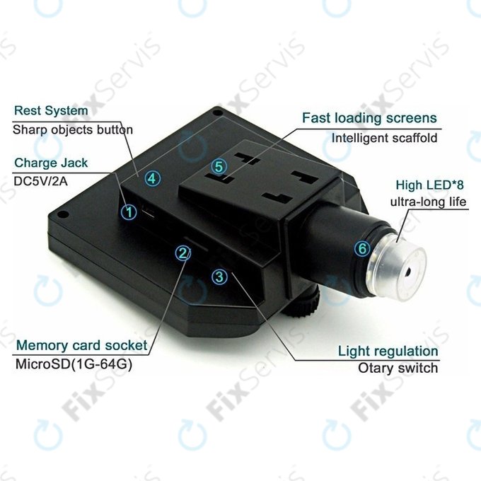 Wi-Fi Prenosný Digitálny Mikroskop / Kamera / Lupa (1080p)