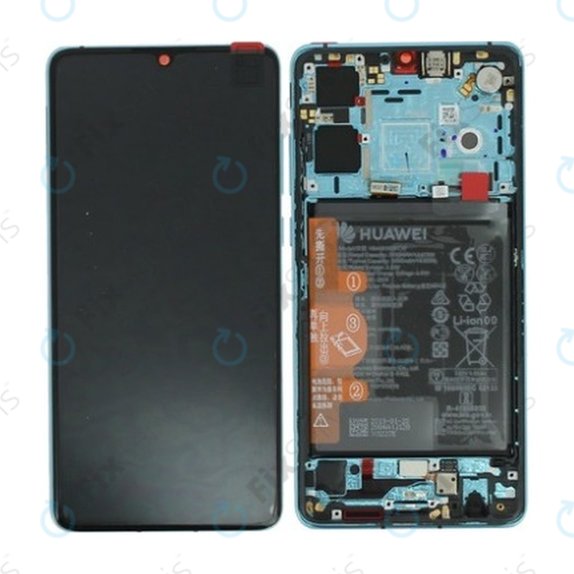 Huawei Honor 20e - LCD Displej + Dotykové Sklo + Rám + Batéria (Phantom Blue) - 02353QEN Genuine Service Pack