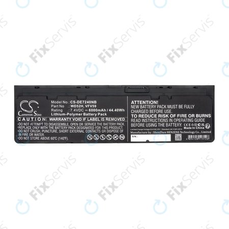 Batéria pre Dell Latitude E7240, 7250, 12, 6000mAh, Li-Pol, 7.4V, VFV59, HQ