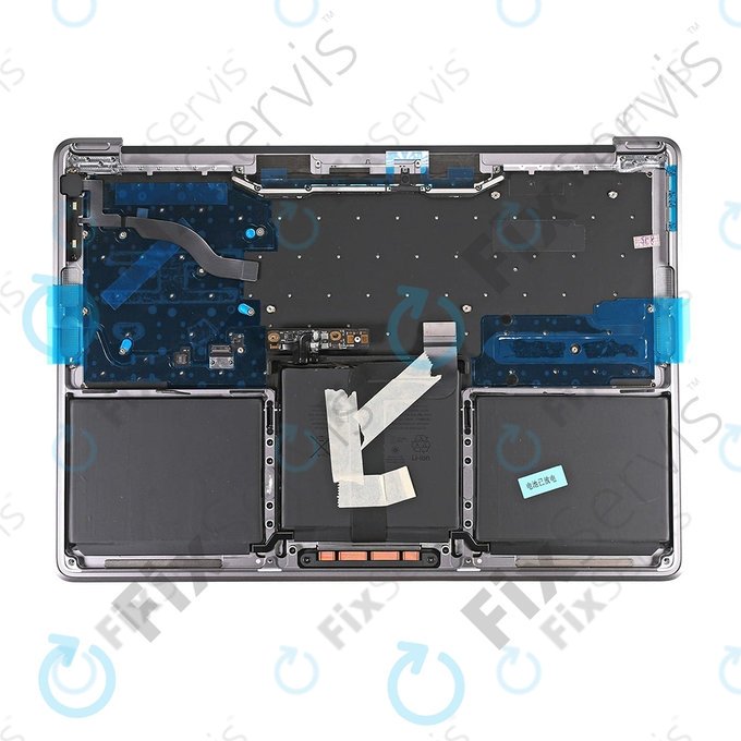 Apple MacBook Pro 13" A1708 (Late 2016 - Mid 2017) - Horný Rám Klávesnice + Klávesnica US + Mikrofón + Trackpad + Reproduktory (Silver)