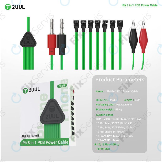 PCB napájací kábel pre iPhone 8-16 Pro Max, 2UUL PW05