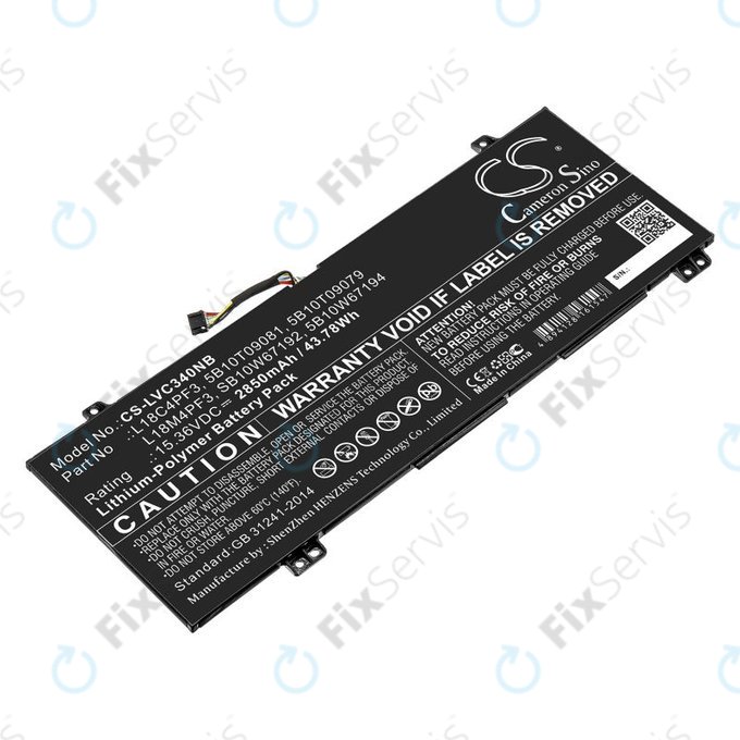 Batéria pre Lenovo Ideapad C340, Ideapad Flex, 2850mAh, Li-Pol, 15.36V, L18C4PF3, HQ