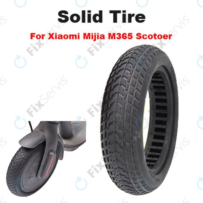 Xiaomi Mi Electric Scooter 1S, 2 M365, Essential, Pro, Pro 2 - Odolná Pevná Bezdušová Pneumatika (Black)