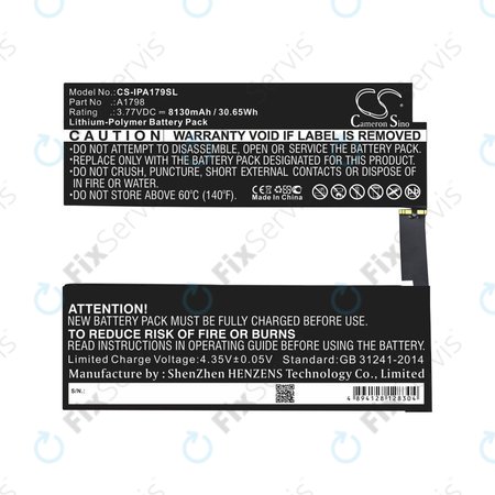 Apple iPad Pro 10.5 (2017) - Batéria A1798 8130mAh HQ