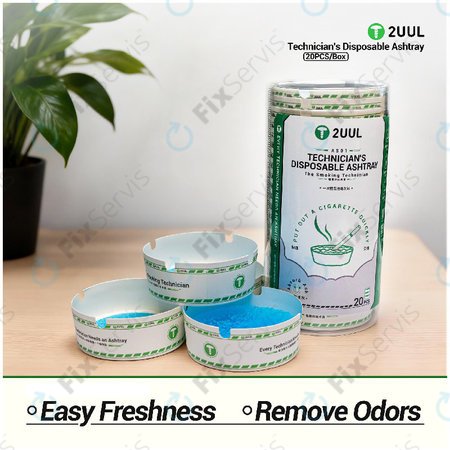 Jednorazový popolník pre technikov, 2UUL AS01, 20ks/box