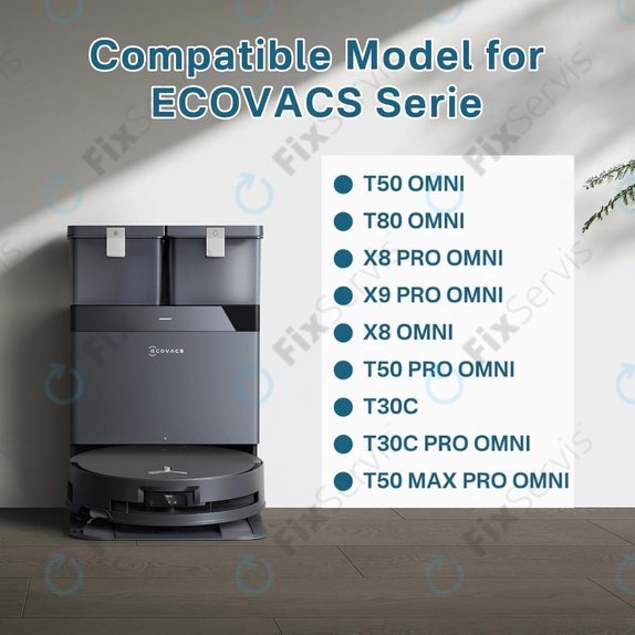 Vrecko do vysávača, 4 ks pre Ecovacs Deebot T30c, T50-series, T80-series, X8-series, X9 Pro-series