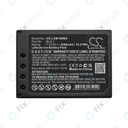 Batéria pre Olympus OM SYSTEM OM-1, OM-1 Mirrorless, 2260mAh, Li-Ion, 7.2V, BLX-1, HQ