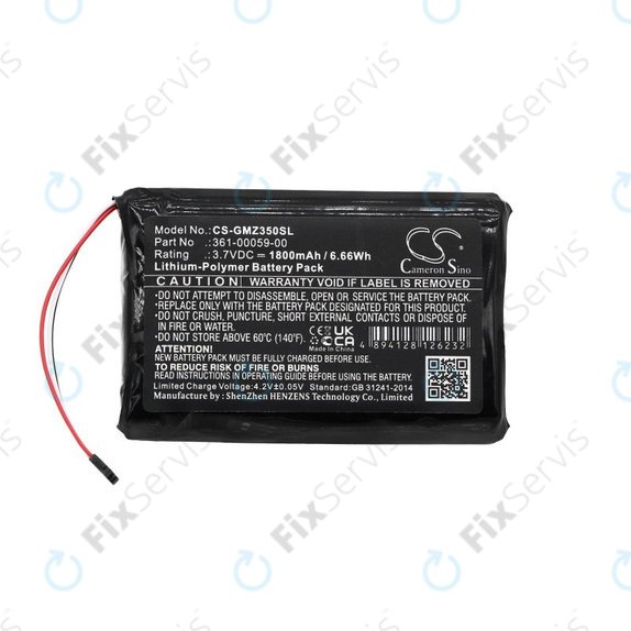 Batéria pre Garmin Zumo 340LM, 350LM, 390LM, 1800mAh, Li-Pol, 3.7V, 361-00059-00, HQ