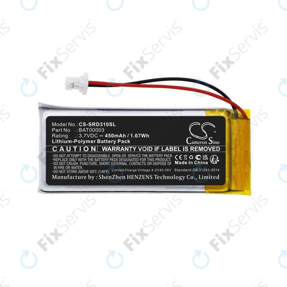 Batéria pre Cardo Q1, Q3, 450mAh, Li-Pol, 3.7V, BAT00003, HQ
