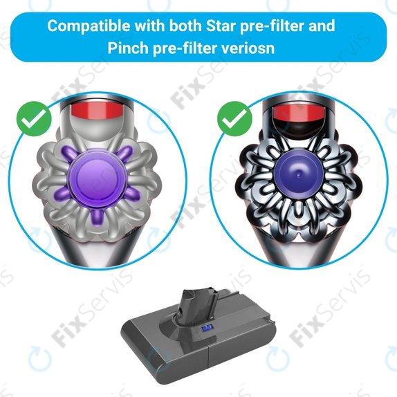 Dyson V8 - Batéria 215681, PM8-US-HFB1497A Li-Ion 21.6V 3000mAh