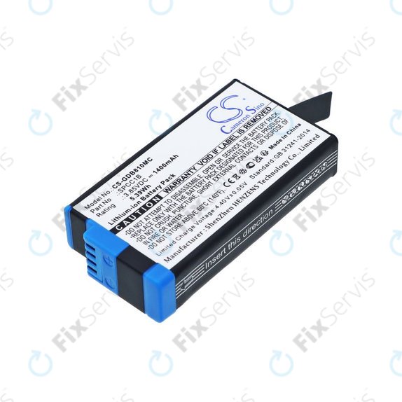 Batéria pre GoPro Max, Max 360, Acbat-001, 1400mAh, Li-Ion, 3.85V, SPCC1B, HQ