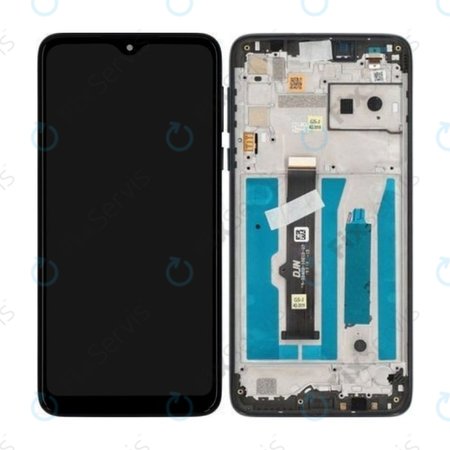 Motorola One Macro - LCD Displej + Dotykové Sklo + Rám (Space Blue) - 5D68C15386 Genuine Service Pack