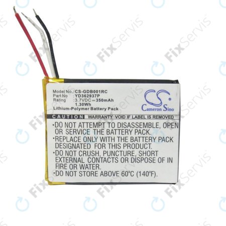 Batéria pre GoPro Wifi Remote, 350mAh, Li-Pol, 3.7V, YD362937P, HQ