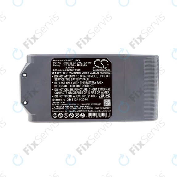 Dyson V10 - Batéria 969352-02, SV12, 206340 Li-Ion 25.2V 3000mAh HQ