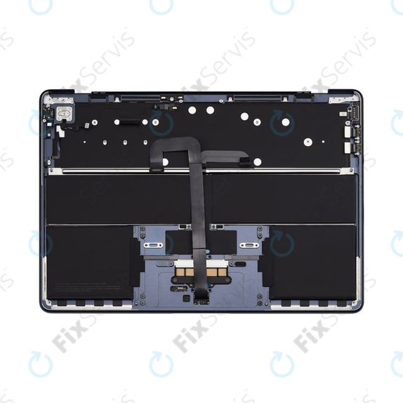 Horný rám klávesnice pre MacBook Air 13", A3113 (2024), s klávesnicou US a batériou, Midnight, 661-40230, Genuine Apple