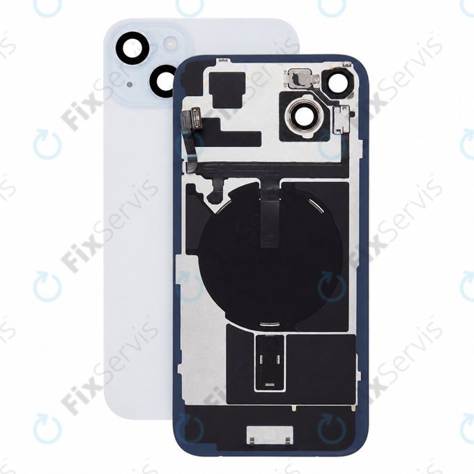 Sklo zadného housingu pre iPhone 15 Plus, Black, Pulled A
