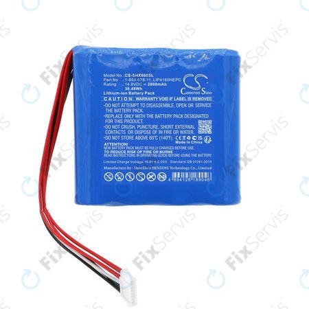 Batéria pre Sony GTK-XB60, 2600mAh, Li-Ion, 14.8V, 1-853-678-11, HQ