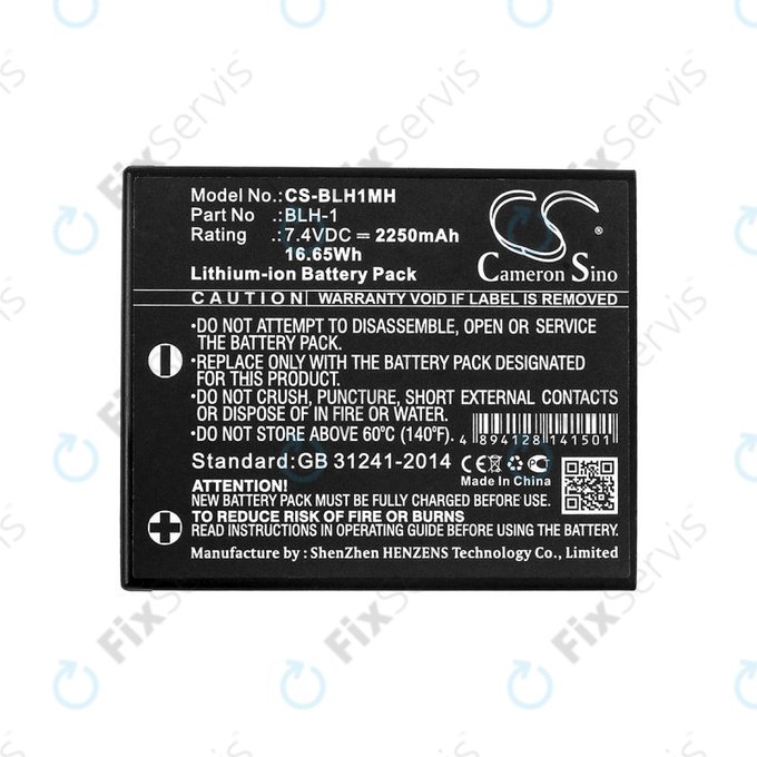 Batéria pre Olympus E-M1, 2250mAh, Li-Ion, 7.4V, BLH-1, HQ